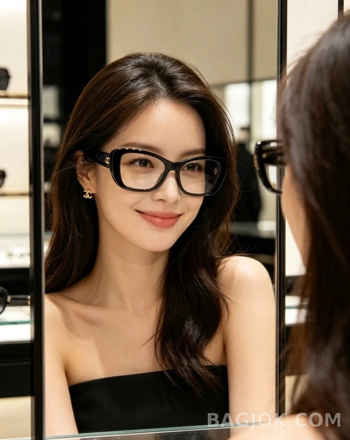샤넬 샤넬 퀼팅 안경테 상세 이미지