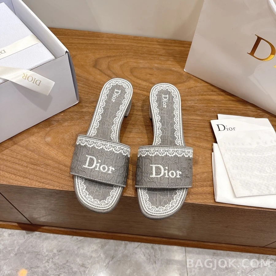 디올 디올 레터링 레이스 힐 샌들 상세 이미지