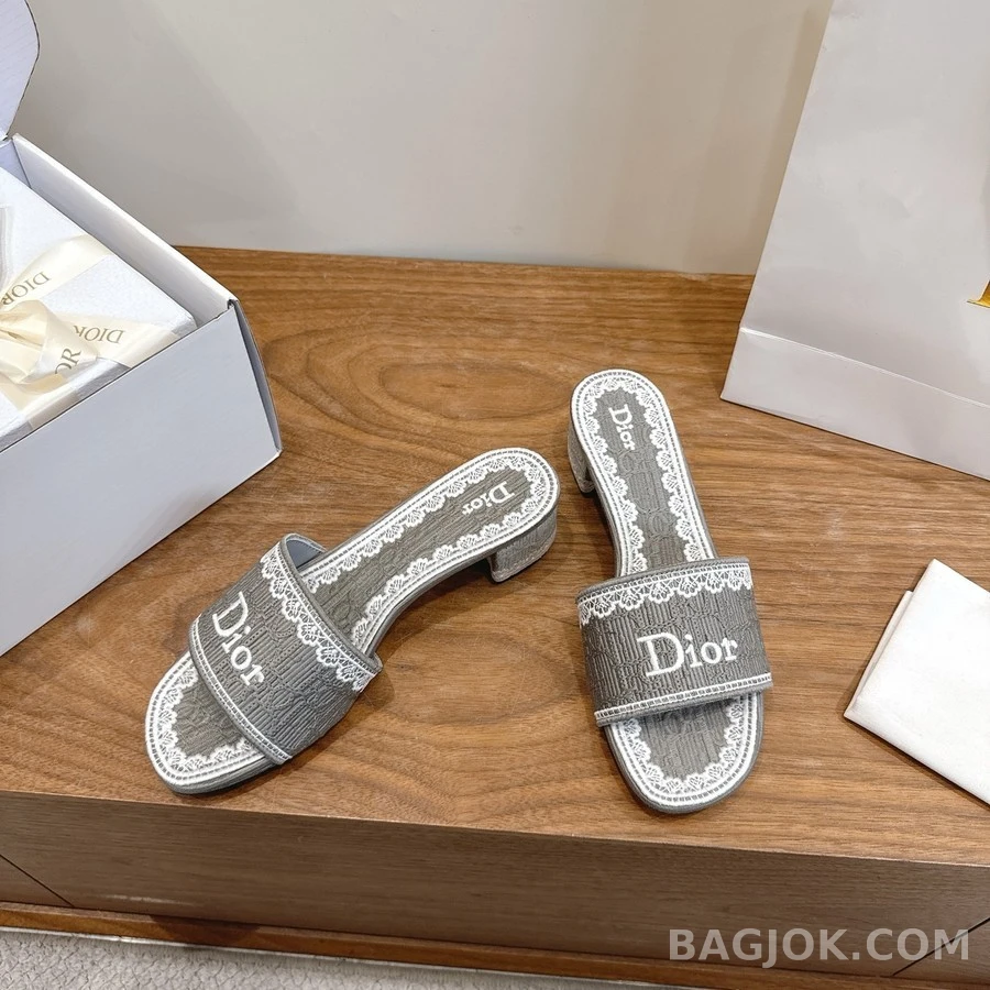 디올 디올 레터링 레이스 힐 샌들 상세 이미지
