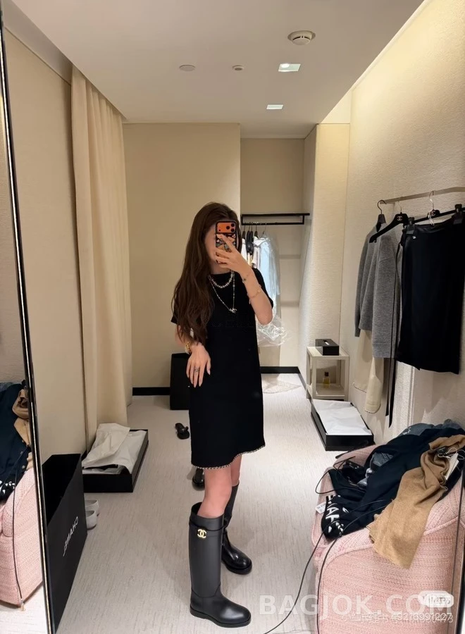 샤넬 샤넬 금속 버클 스트랩 라이딩 부츠 상세 이미지