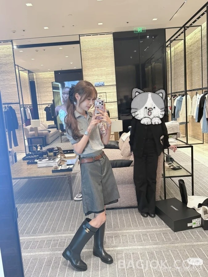 샤넬 샤넬 금속 버클 스트랩 라이딩 부츠 상세 이미지