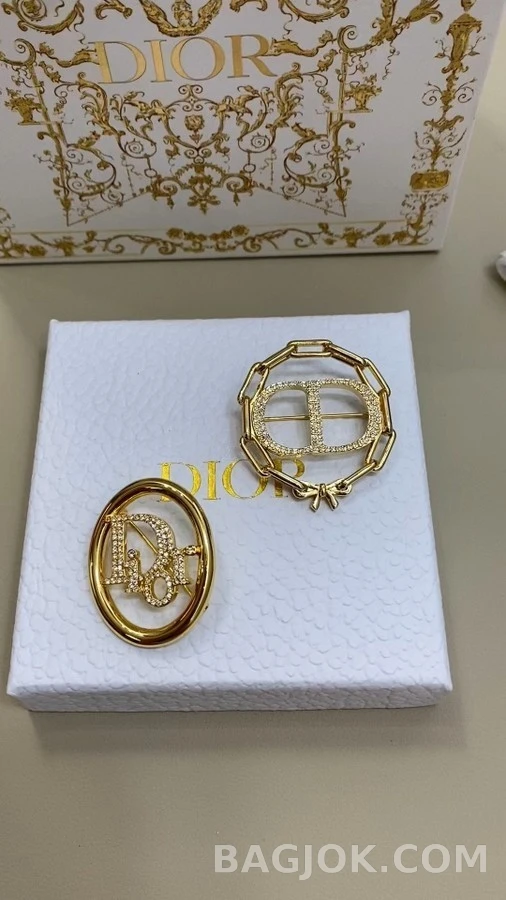 디올 디올 크리스탈 체인 브로치 상세 이미지