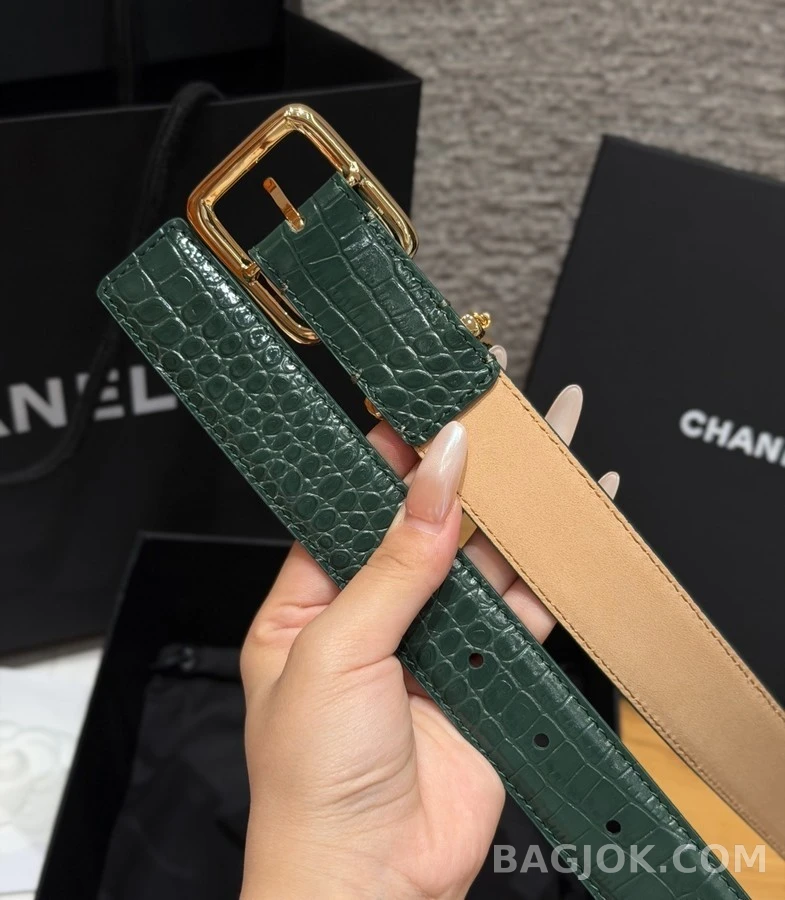 샤넬 샤넬 크로커 엠보싱 벨트 상세 이미지