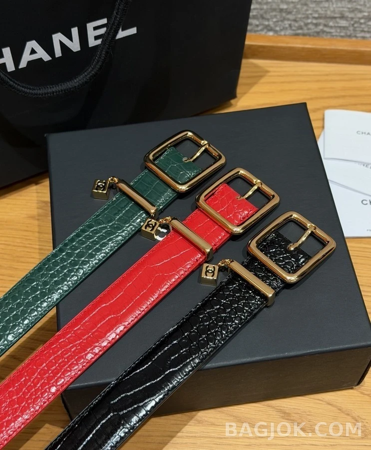 샤넬 샤넬 크로커 엠보싱 벨트 상세 이미지