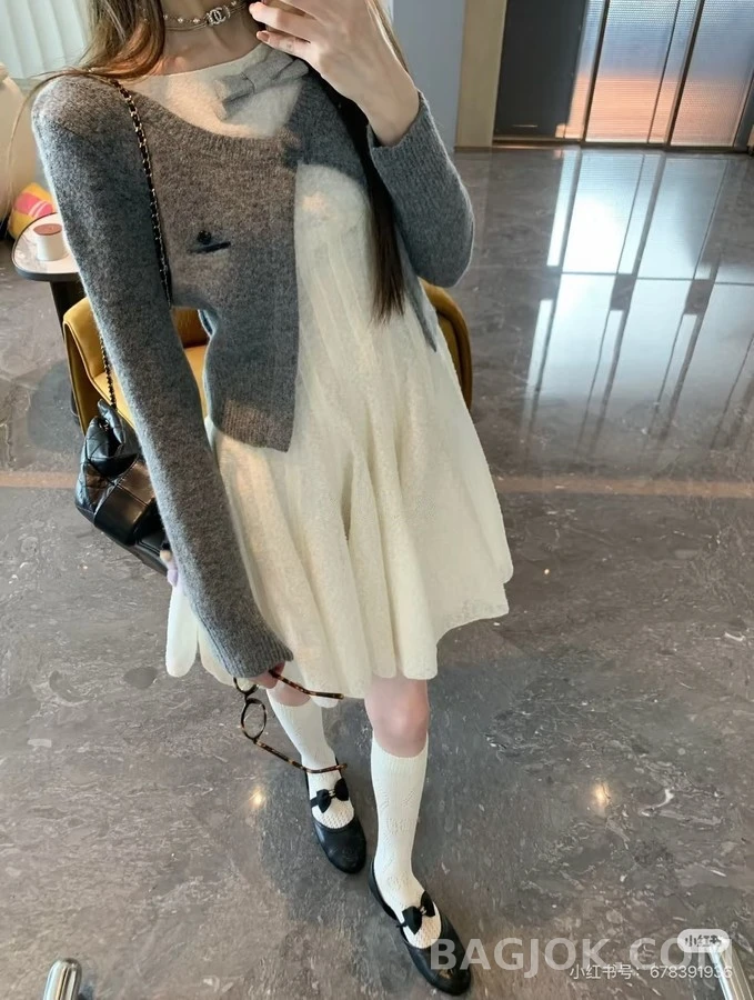 샤넬 샤넬 컷아웃 리본 메리제인 플랫 상세 이미지