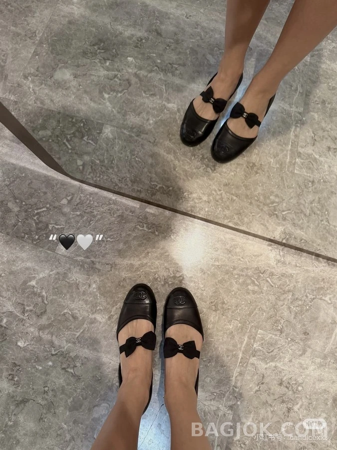 샤넬 샤넬 컷아웃 리본 메리제인 플랫 상세 이미지