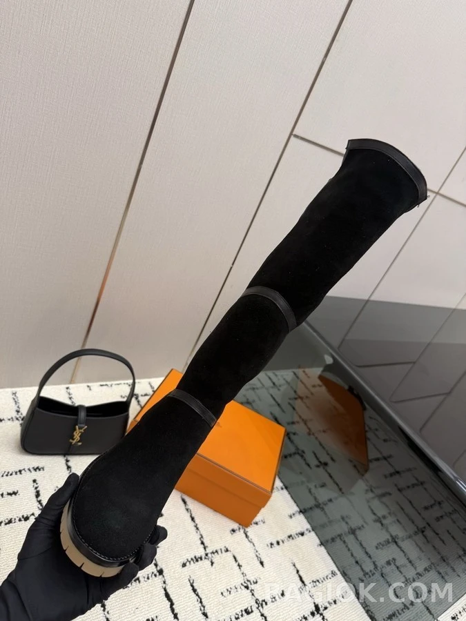 에르메스 에르메스 스웨이드 폴드오버 롱부츠 상세 이미지