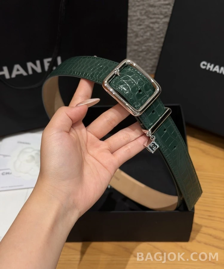 샤넬 샤넬 크로커다일 엠보 벨트 상세 이미지