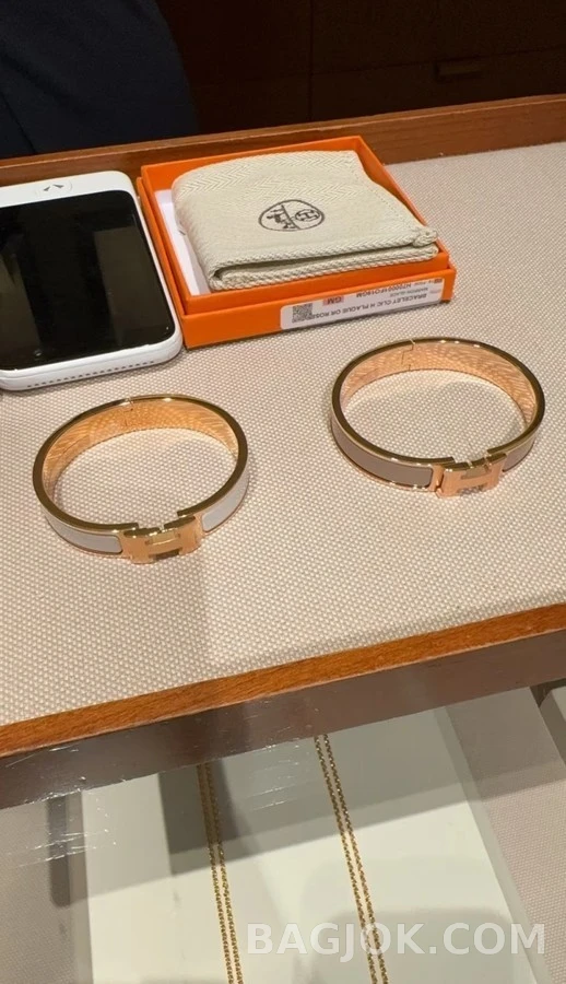 에르메스 에르메스 클릭 H 투톤 에나멜 팔찌 상세 이미지