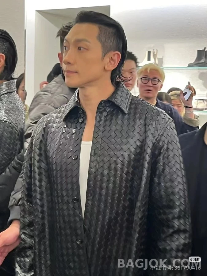 보테가베네타 보테가 베네타 위빙 가죽 셔츠 상세 이미지
