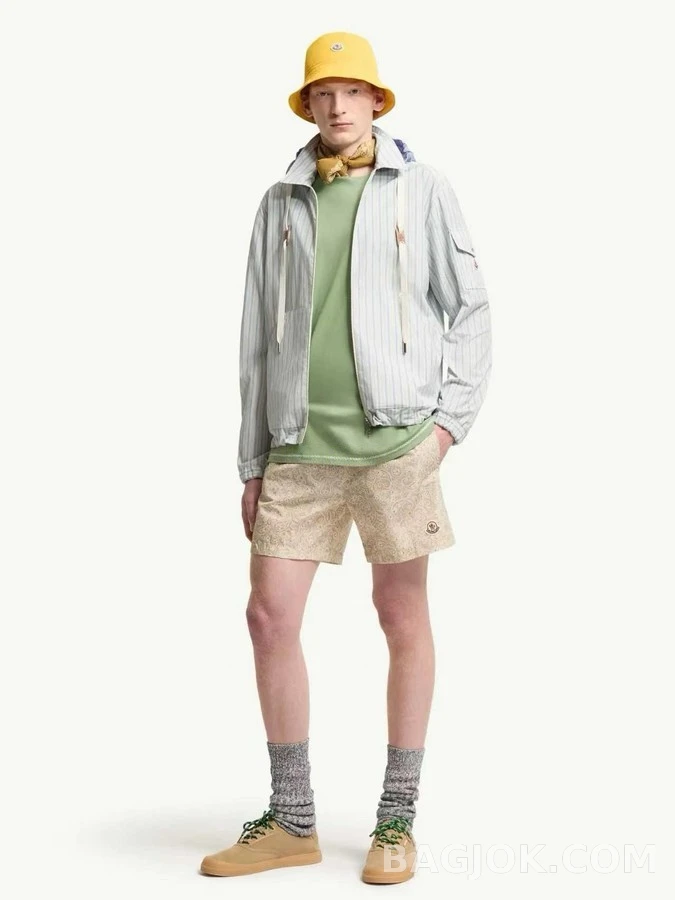 몽클레어 몽클레어 스트라이프 디태처블 후드 셔츠 상세 이미지