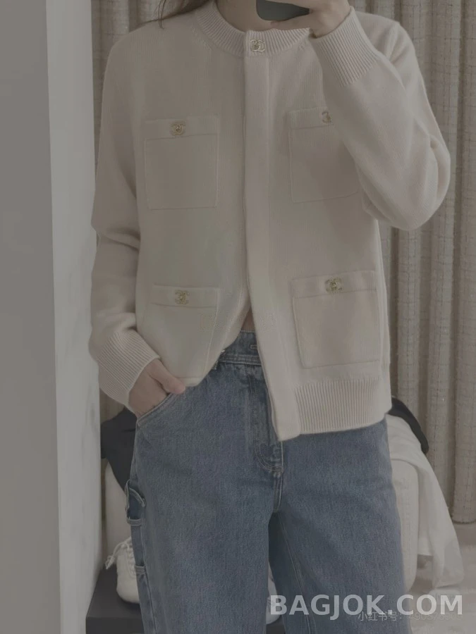 샤넬 샤넬 버튼 포켓 니트 가디건 상세 이미지