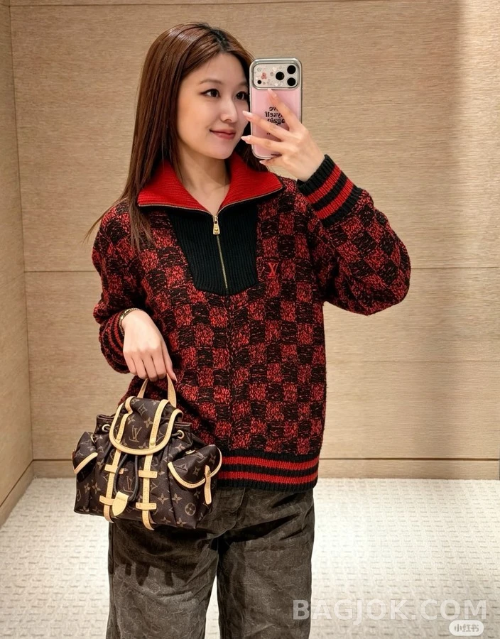 루이비통 루이비통 체커보드 니트 집업 상세 이미지