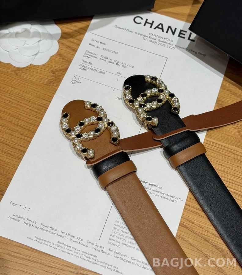 샤넬 샤넬 로고 진주 벨트 상세 이미지