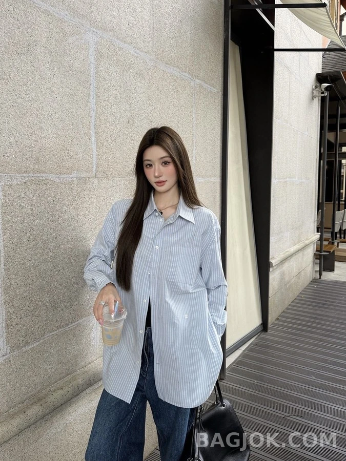 샤넬 샤넬 별점 스트라이프 더블C 자수 셔츠 상세 이미지