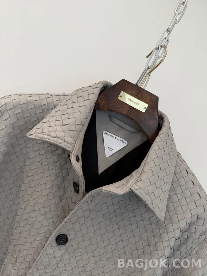 보테가베네타 보테가 베네타 인트레치아토 레더 셔츠 상세 이미지