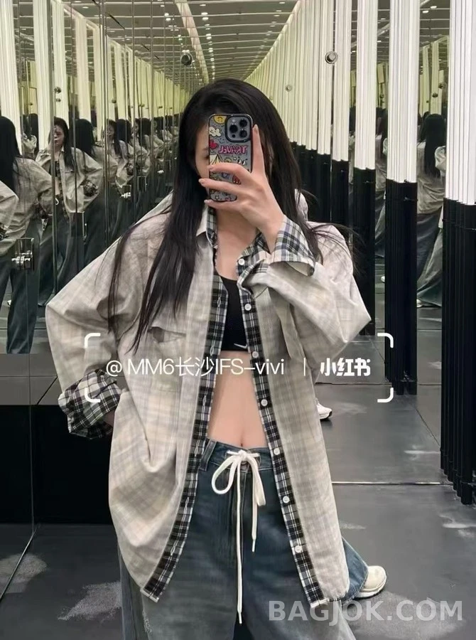 메종 마르지엘라 메종마르지엘라 그리드 체크 리버서블 셔츠 상세 이미지