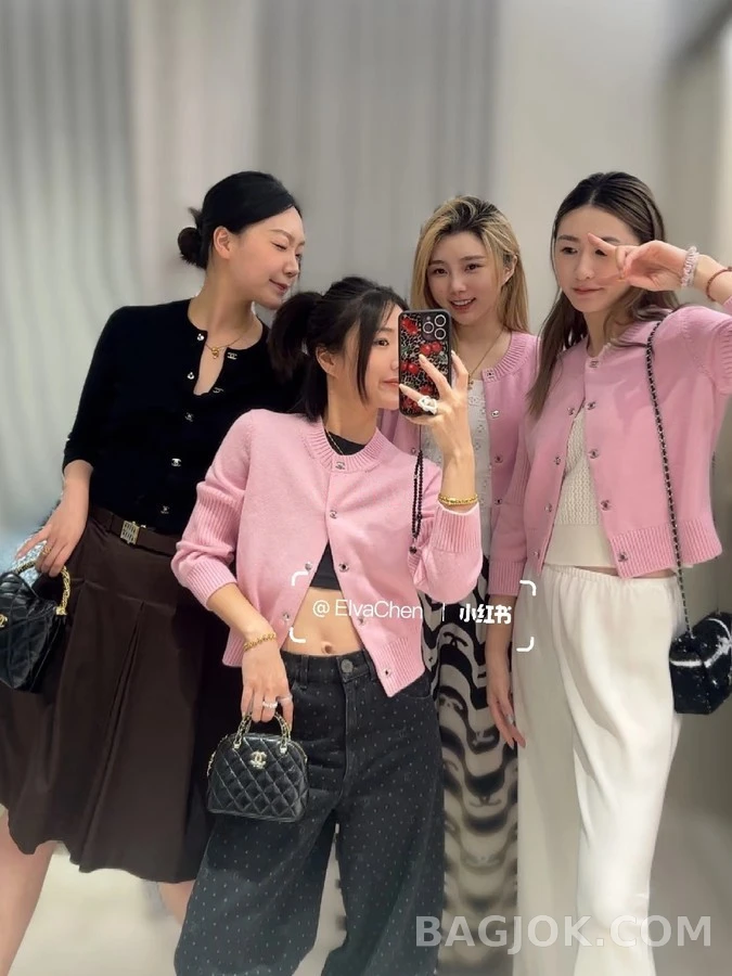 샤넬 샤넬 더블 C 로고 니트 가디건 상세 이미지