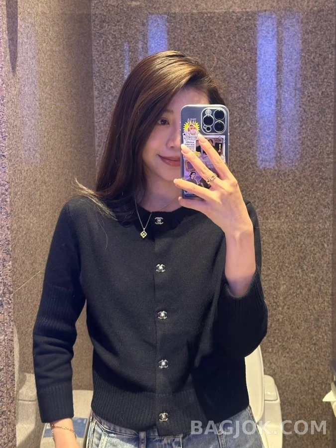 샤넬 샤넬 더블 C 로고 니트 가디건 상세 이미지