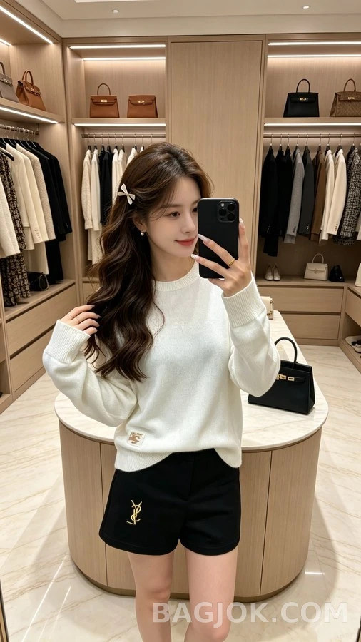 버버리 버버리 기사 로고 패치 라운드넥 니트 상세 이미지