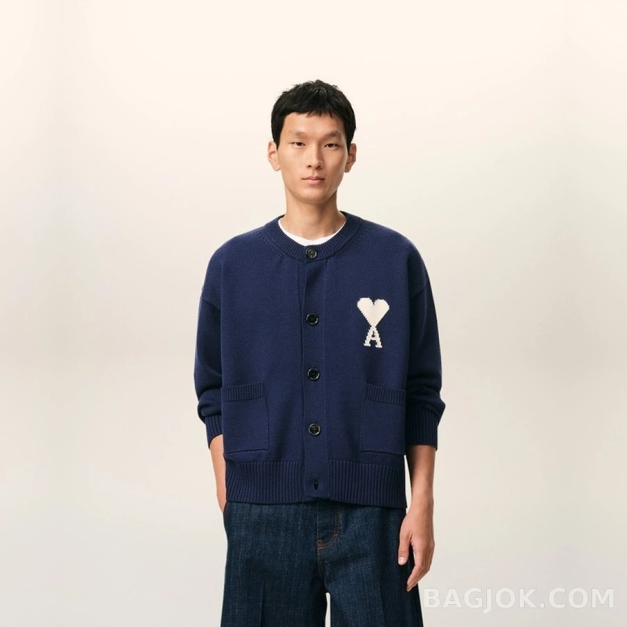 아미 아미 드 쾨르 라운드넥 가디건 상세 이미지