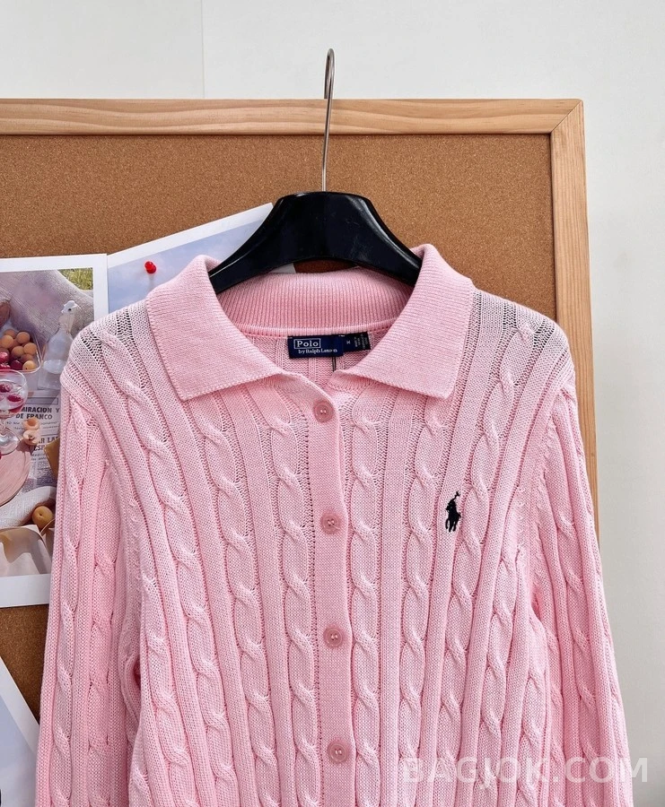폴로 랄프 로렌 폴로 랄프 로렌 폴로넥 케이블 니트 가디건 상세 이미지