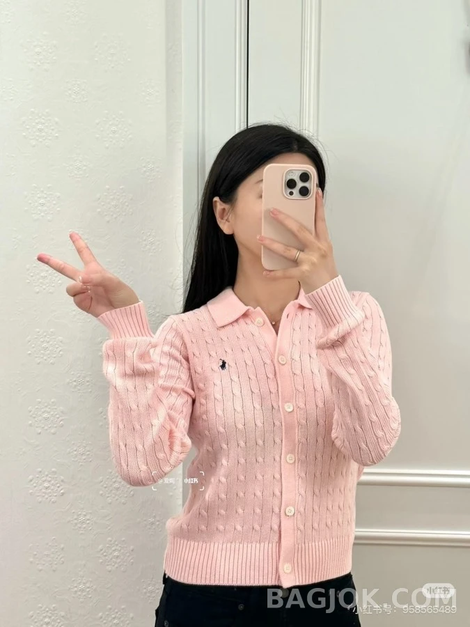 폴로 랄프 로렌 폴로 랄프 로렌 폴로넥 케이블 니트 가디건 상세 이미지
