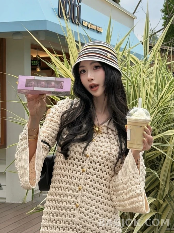 샤넬 샤넬 레트로 스트라이프 버킷햇 상세 이미지