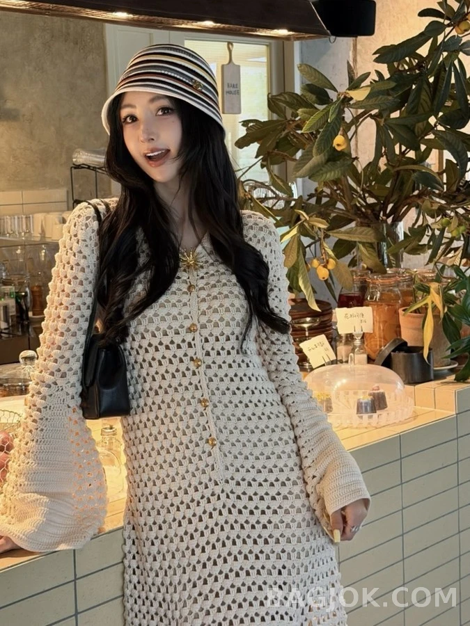 샤넬 샤넬 레트로 스트라이프 버킷햇 상세 이미지