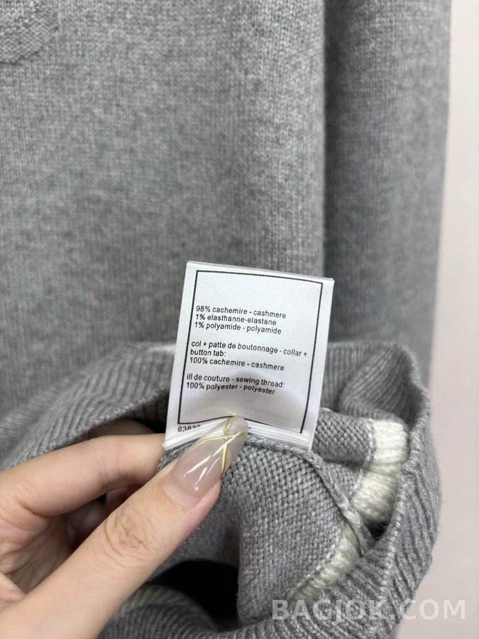 샤넬 샤넬 웨이브넥 로고 니트 상세 이미지