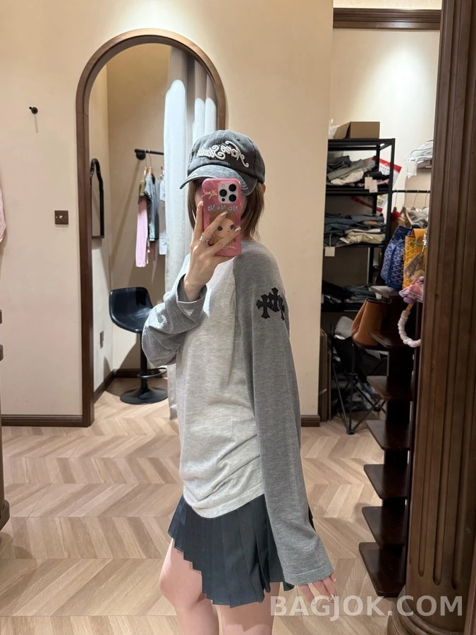 크롬하츠 크롬하츠 크로스 래글런 긴팔 티셔츠 상세 이미지
