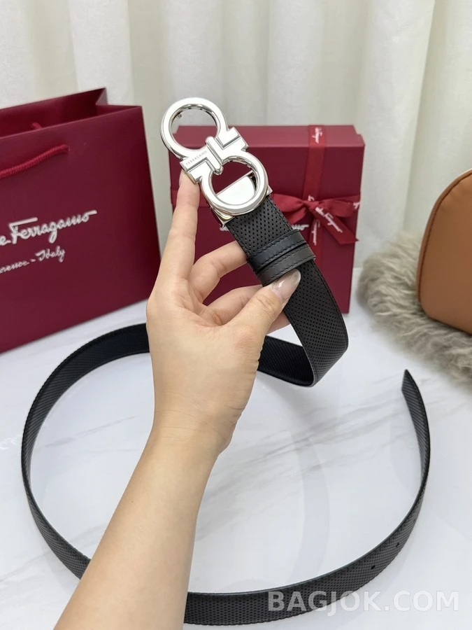 페라가모 페라가모 펀칭 간치니 리버서블 벨트 상세 이미지