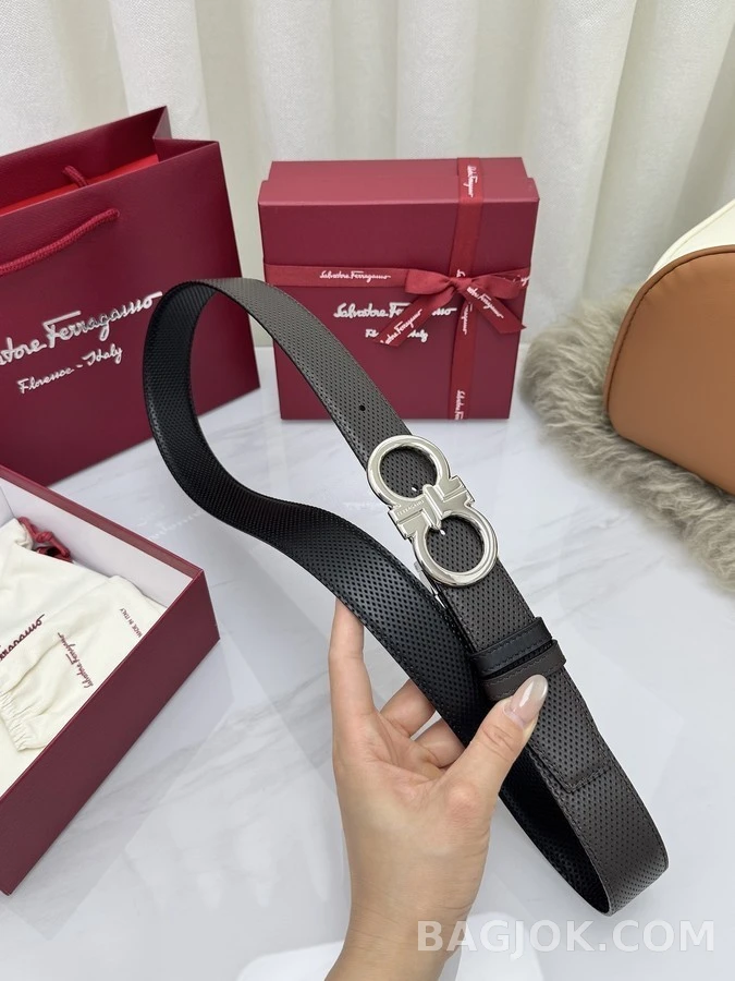 페라가모 페라가모 펀칭 간치니 리버서블 벨트 상세 이미지