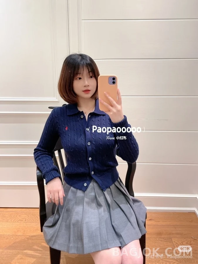 폴로 랄프 로렌 폴로 랄프 로렌 폴로 카라 케이블 가디건 상세 이미지