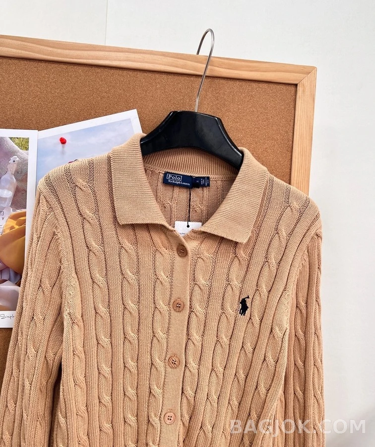 폴로 랄프 로렌 폴로 랄프 로렌 Polo 카라 케이블 니트 가디건 상세 이미지