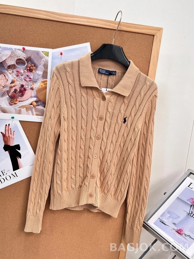 폴로 랄프 로렌 폴로 랄프 로렌 Polo 카라 케이블 니트 가디건 상세 이미지