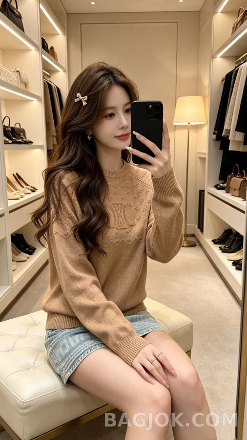 셀린느 셀린느 트리오페 자카드 니트 스웨터 상세 이미지