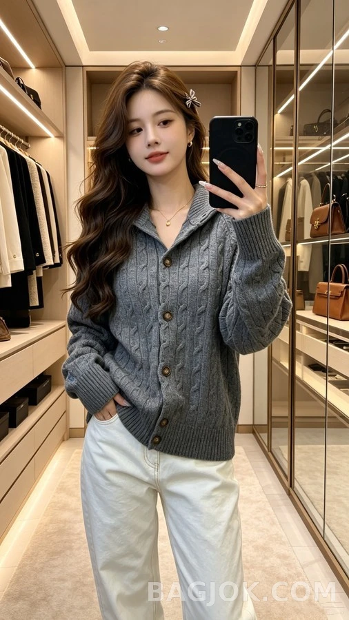 폴로 랄프 로렌 폴로 랄프 로렌 케이블 카라 가디건 상세 이미지