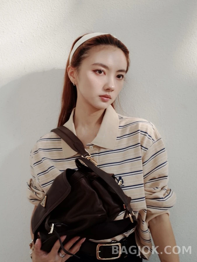 폴로 랄프 로렌 폴로 랄프 로렌 스트라이프 크롭 폴로 긴팔 티셔츠 상세 이미지