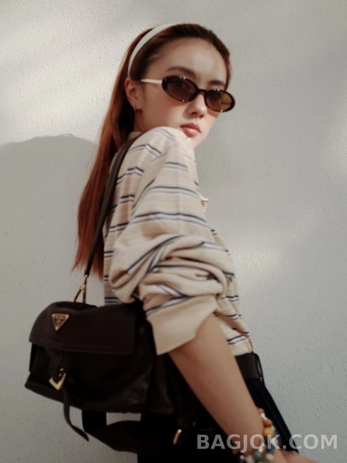 폴로 랄프 로렌 폴로 랄프 로렌 스트라이프 크롭 폴로 긴팔 티셔츠 상세 이미지