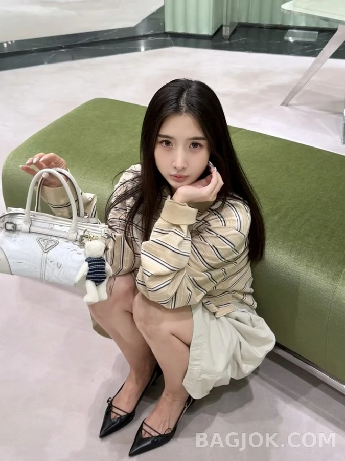 폴로 랄프 로렌 폴로 랄프 로렌 스트라이프 크롭 폴로 긴팔 티셔츠 상세 이미지