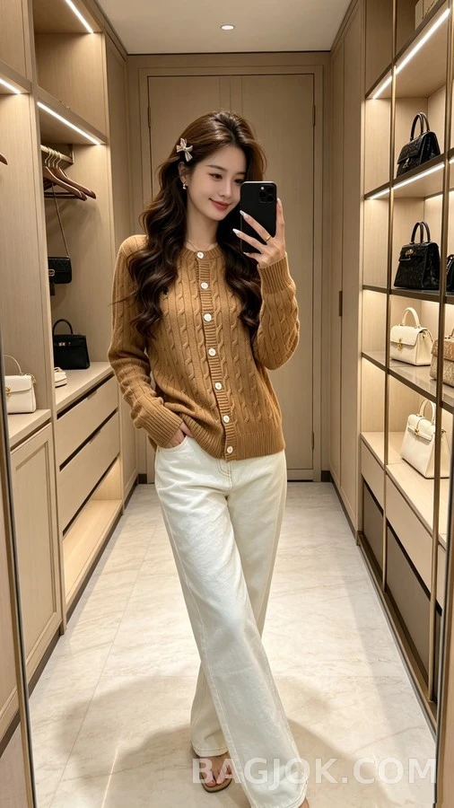 폴로 랄프 로렌 폴로 랄프 로렌 케이블 니트 라운드넥 가디건 상세 이미지