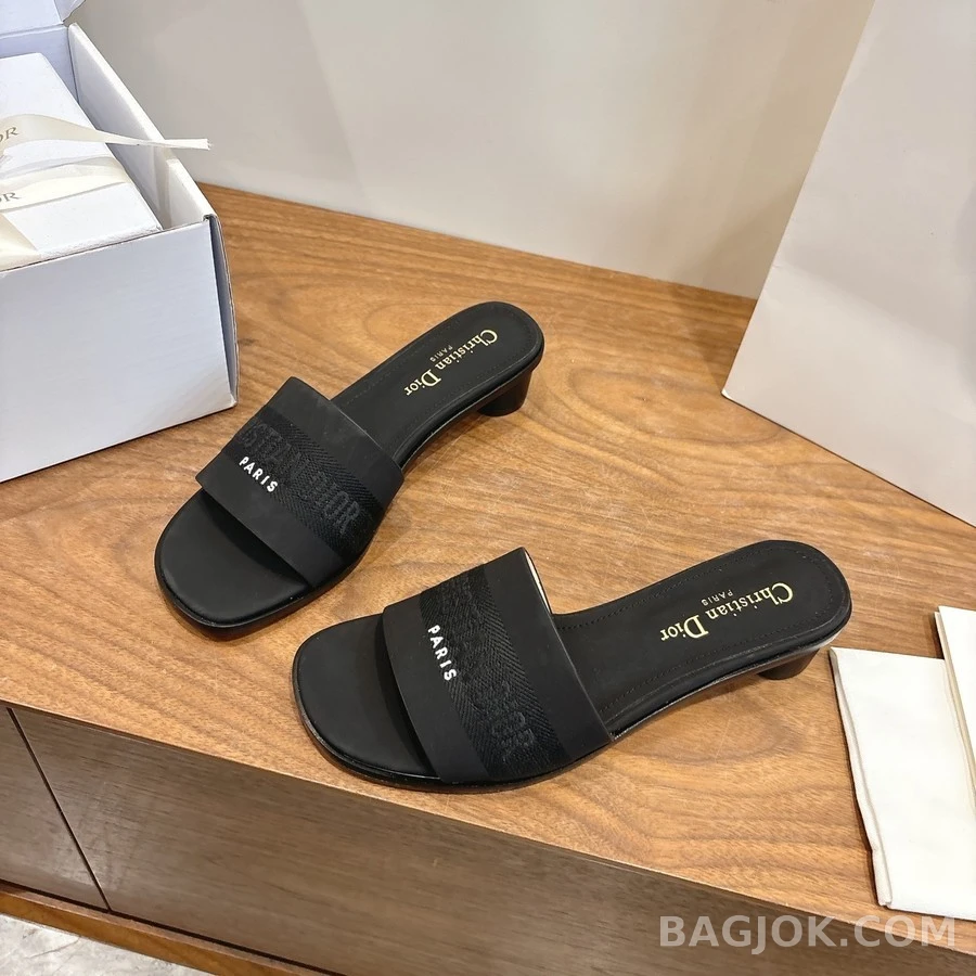 디올 디올 Dway 코튼 힐 뮬 상세 이미지