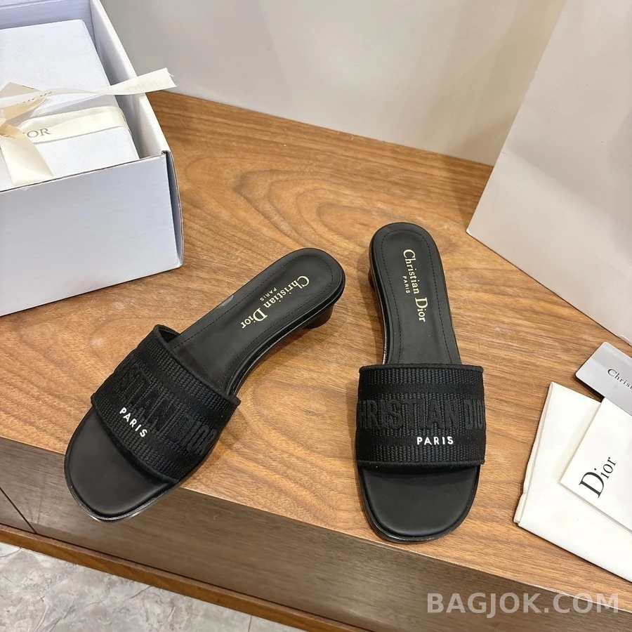 디올 디올 Dway 코튼 힐 뮬 상세 이미지
