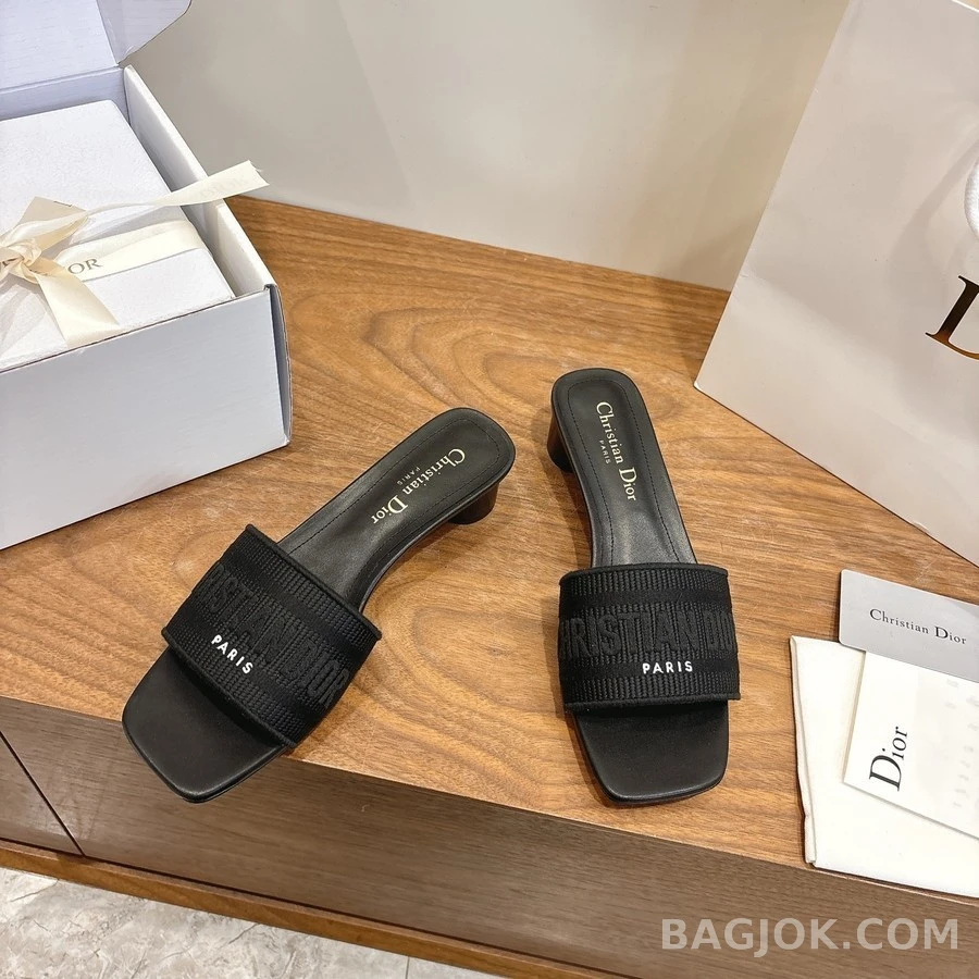 디올 디올 Dway 코튼 힐 뮬 상세 이미지