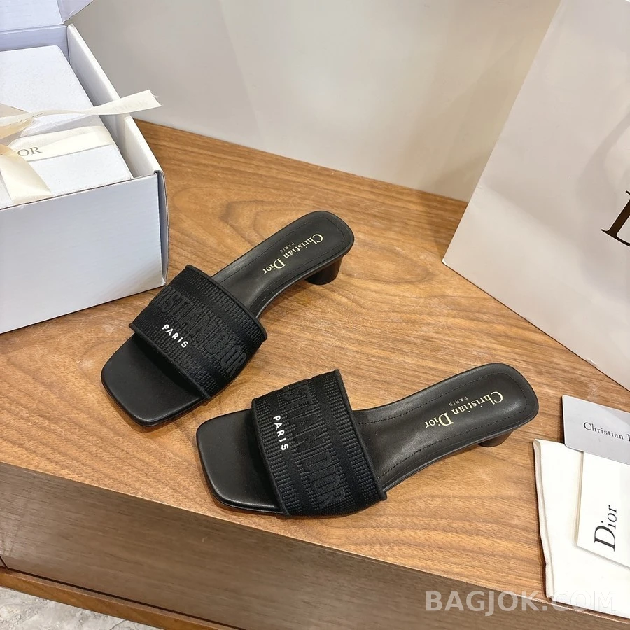 디올 디올 Dway 코튼 힐 뮬 상세 이미지