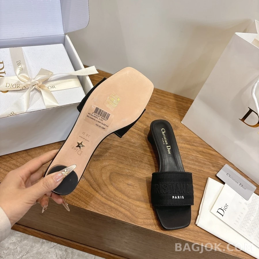 디올 디올 Dway 코튼 힐 뮬 상세 이미지