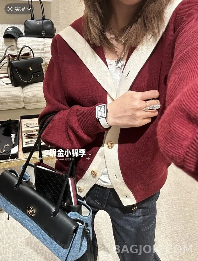 샤넬 샤넬 세일러 배색 가디건 상세 이미지