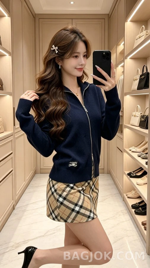 버버리 버버리 로고 패치 집업 니트 가디건 상세 이미지