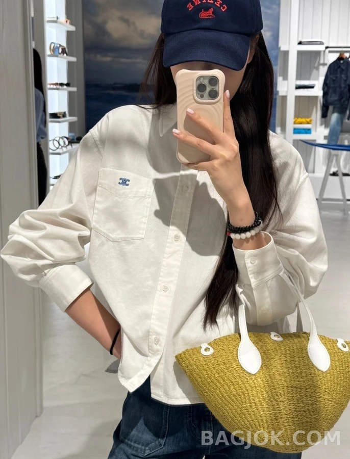셀린느 셀린느 개선문 엠블럼 자수 셔츠 상세 이미지